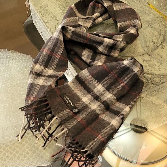 JOHN HANLY VIRGIN WOOL SCARF - Picture 5 of 6